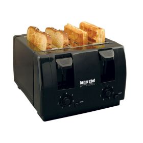 Better Chef 4 Slice Dual Control Toaster in Black