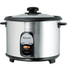 Brentwood 10 Cup Rice Cooker / Non-Stick in Silver