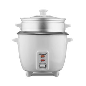 Brentwood 4 Cup Rice Cooker / Non-Stick with Steamer in White