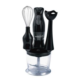 Brentwood Appliances HB-38BK 2-Speed Hand Blender and Food Processor with Balloon Whisk (Black)