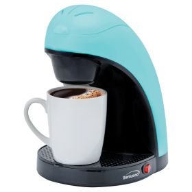 Brentwood Appliances TS-112BL Single-Serve Coffee Maker with Mug (Blue)
