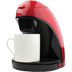 Brentwood Appliances TS-112R Single-Serve Coffee Maker with Mug (Red)