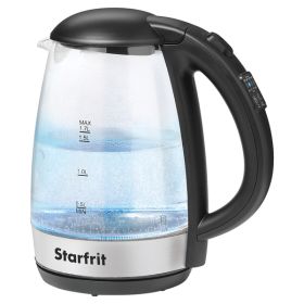 Starfrit 024011-002-0000 1.7-Liter 1,500-Watt Glass Electric Kettle with Variable Temperature Control